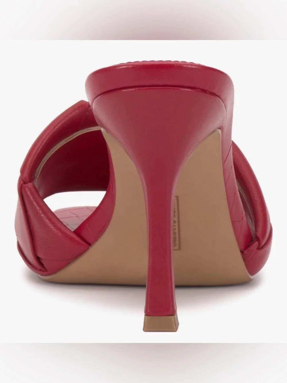 Vince Camuto NWOT Brelanie Braided Strap Sandal Red Mules Size 7 - Picture 6 of 11